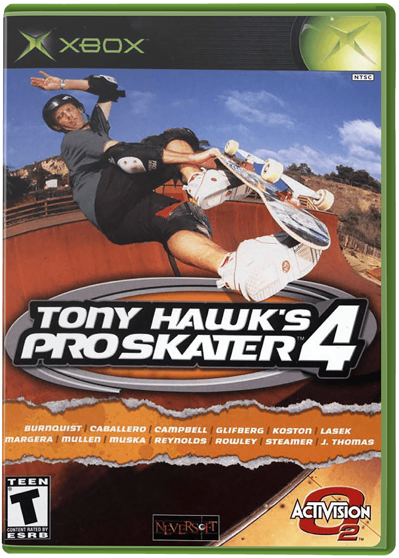 Tony Hawk’s Pro Skater 4 box art for Xbox